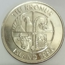 ISLANDE - KM 29.1 - 10 KRONUR 1996