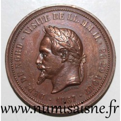 MEDAL - NAPOLEON III - VISIT TO LILLE 26 - 29 AUGUST 1867 - By Chaplain