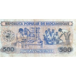 MOZAMBIQUE - PICK 131 c  - 500 METICAIS - 16/06/1989