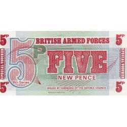 GRANDE BRETAGNE - PICK M44 - 5 NEW PENCE - BRITISH ARMED FORCES - NON DATÉ (1972)