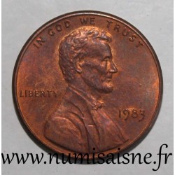 ETATS UNIS - KM 201a - 1 CENT 1983 - LINCOLN MEMORIAL PENNY