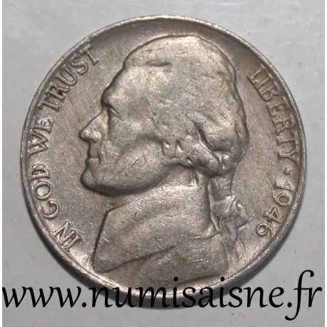 ETATS UNIS - KM 192 - 5 CENTS 1946 - THOMAS JEFFERSON