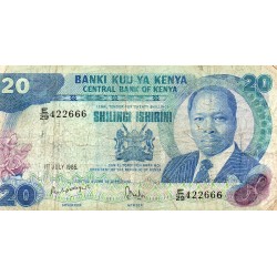 KENIA - PICK 21 d - 20 SHILLINGS - 01/07/1985