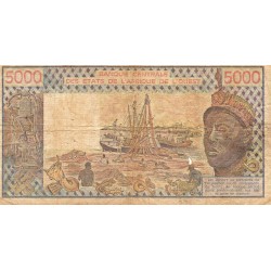 WEST AFRICAN STATES - SENEGAL - PICK 708 K. f  - 5 000 FRANCS - 1982 - B C E A O