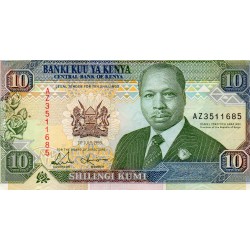 KENYA - PICK 24 e - 10 SHILLINGS 1993