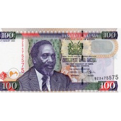 KENYA - PICK 42 b - 100 SHILLINGS - 02/08/2004