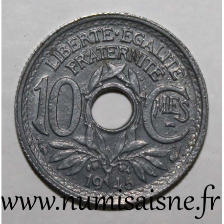 FRANCE - KM 906 - 10 CENTIMES 1945 - TYPE LINDAUER