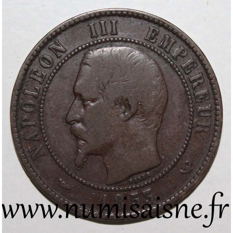 GADOURY 249c - 10 CENTIMES 1853 - TYPE NAPOLEON III - VISITE DE LILLE - KM M24