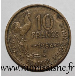 FRANKREICH - KM 915.2 - 10 FRANCS 1954 B - Beaumont le Roger - TYPE GUIRAUD