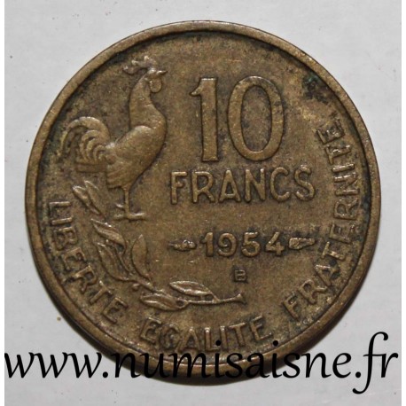 GADOURY 812 - 10 FRANCS 1954 B - Beaumont le Roger - TYPE GUIRAUD - KM 915.2