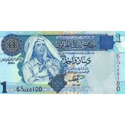 LIBYA - PICK 64 - 1 DINAR - ND 2002