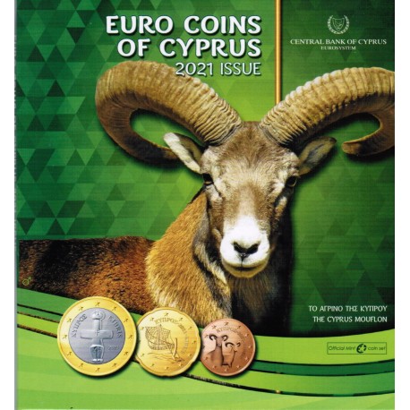 CHYPRE - COFFRET EURO BRILLANT UNIVERSEL 2021 - MOUFLON - 3.88 euros