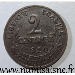 GADOURY 107 - 2 CENTIMES 1920 - TYPE DUPUIS - KM 841