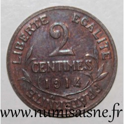 GADOURY 107 - 2 CENTIMES 1914 - TYPE DUPUIS - KM 841