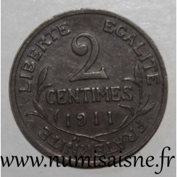 FRANKREICH - KM 841 - 2 CENTIMES 1911 - TYP DUPUIS