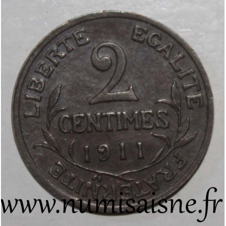 GADOURY 107 - 2 CENTIMES 1911 - TYPE DUPUIS - KM 841