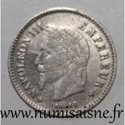 FRANKREICH - KM 808 - 20 CENTIMES 1867 BB Strasbourg TYP NAPOLEON III