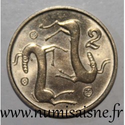 CHYPRE - KM 54 - 2 CENTS 1998