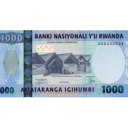 RWANDA - PICK 31 - 1 000 FRANCS - 01/07/2004 - GOLDEN MONKEY