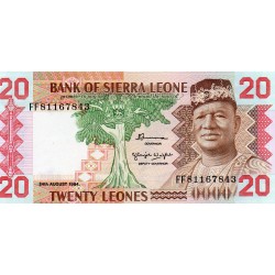 SIERRA LEONE - PICK 14 b - 20 LEONES - 24/08/1984