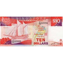 SINGAPORE - PICK 20 - 10 DOLLARS 1988