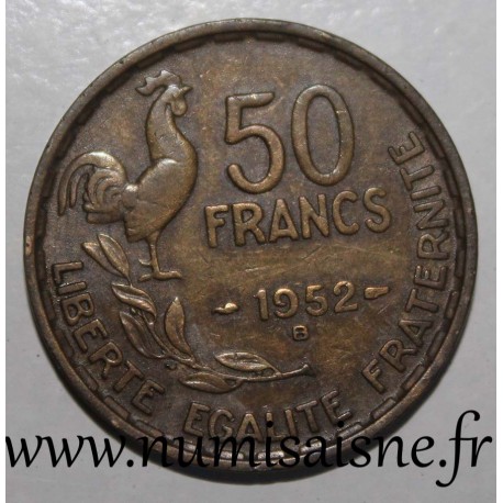 FRANKREICH - KM 918.1 - 50 FRANCS 1952 B - TYPE GUIRAUD