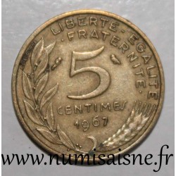 FRANKREICH - KM 933 - 5 CENTIMES 1967 - TYPE MARIANNE