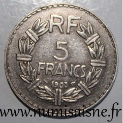 FRANCE - KM 888 - 5 FRANCS 1933 - TYPE LAVRILLIER
