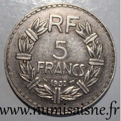 GADOURY 760 - 5 FRANCS 1933 - TYPE LAVRILLIER - KM 888