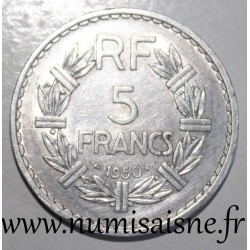 GADOURY 766a - 5 FRANCS 1950 - TYPE LAVRILLIER ALU - Petit 0 - KM 888