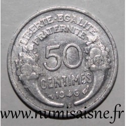 FRANCE - KM 914 - 50 CENTIMES 1946 B - Beaumont le Roger - TYPE MORLON ALU