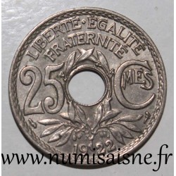 FRANKREICH - KM 867 - 25 CENTIMES 1922 - TYP LINDAUER