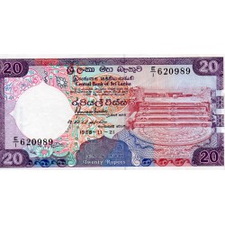 SRI LANKA - PICK 97 - 20 RUPEES - 21/11/1988