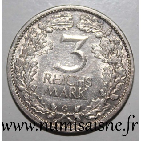 GERMANY - KM 74 - 3 REICHMARK 1931 G - Karlsruhe