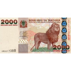 TANZANIA - PICK 37 - 2.000 SHILINGI - NON DATE (2003) - LION