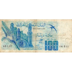 ALGERIE - PICK 131 a - 100 DINARS - 01/11/1981