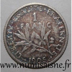 FRANKREICH - KM 844 - 1 FRANC 1905 - TYP SÄMANN