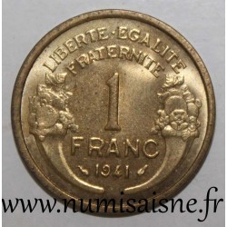 FRANKREICH - KM 885 - 1 FRANC 1941 - TYP MORLON - BRONZE ALU