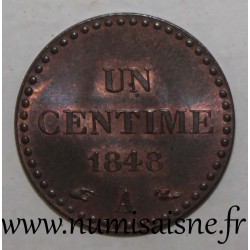 FRANCE - KM 754 - 1 CENTIME 1848 A Paris TYPE DUPRE