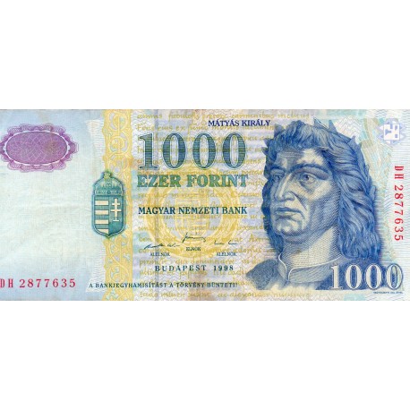 UNGARN - PICK 180 a - 1 000 FORINT 1998