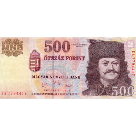 UNGARN - PICK 188 c - 500 FORINT 2003