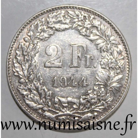 SCHWEIZ - KM 21 - 2 FRANCS 1944 B - Berne