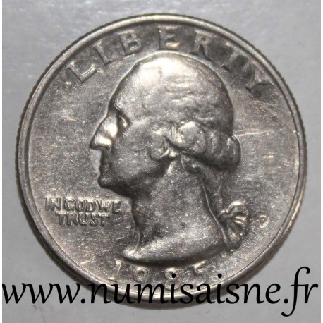 ETATS UNIS - KM A 164a - 1/4 DOLLAR 1985 P - Philadelphie