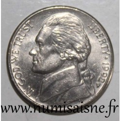 ETATS UNIS - KM 192 - 5 CENTS 1992 P - Philadelphie - THOMAS JEFFERSON