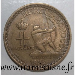 MONACO - KM 129 - 2 FRANCS 1924 - Poissy