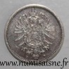 ALLEMAGNE - KM 5 - 20 PFENNIG 1874 B - Hanovre