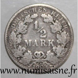 DEUTSCHLAND - KM 17 - 1/2 MARK 1905 F - Stuttgart