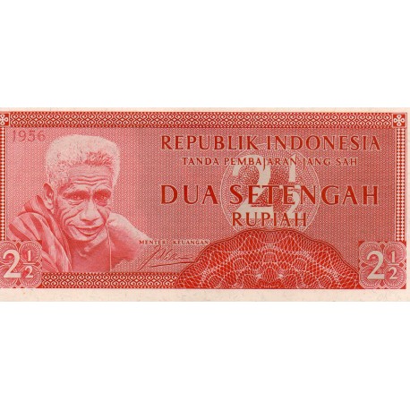 INDONESIA - PICK 75 - 2.5 RUPIAH - 1956