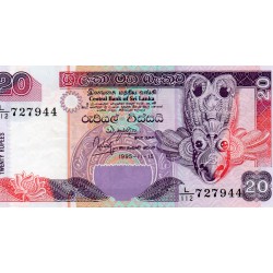 SRI LANKA - PICK 109 a  - 20 RUPEES - 15/11/1995