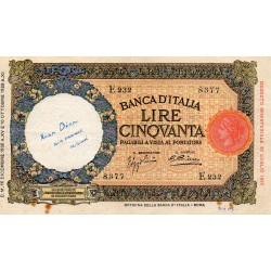 ITALIE - PICK 54 a - 50 LIRE - 16/12/1936